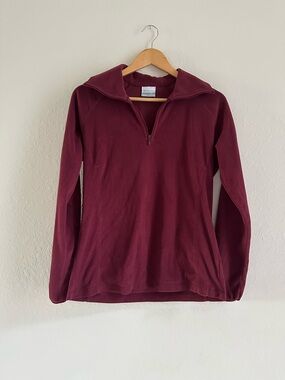 Columbia Women's Half-Zip Fleece Pullover - Maroon